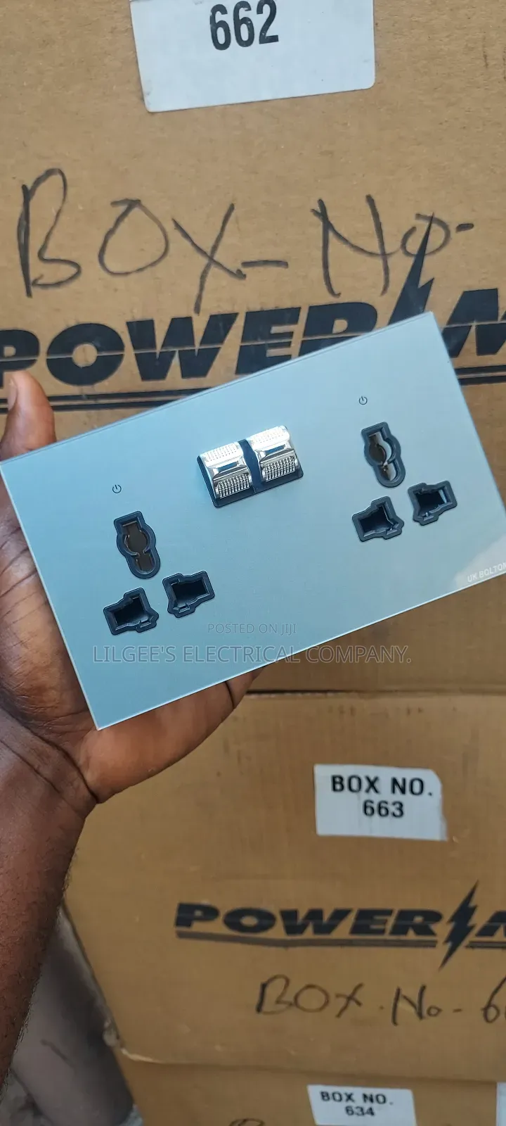 Luxury Glossy Mirror Like Grey Colour Uk Double Socket