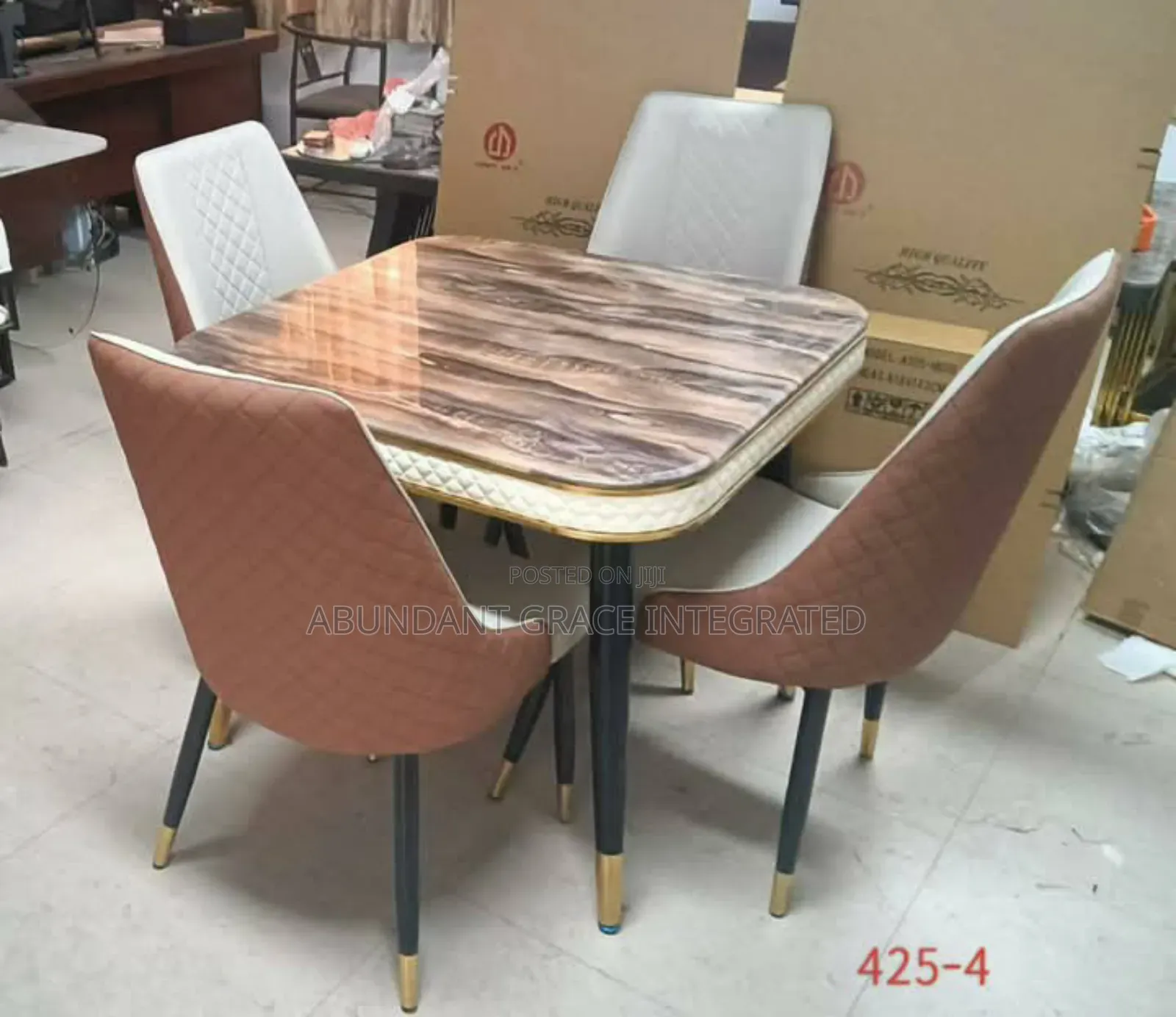 Marble Bistro Set for 4 Person.