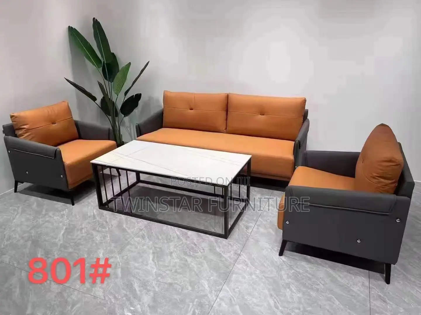 New Modern Luxury Leather 5 Seaters Chair