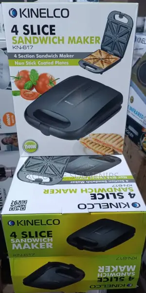 4 Slice Kinelco Non Stick Coating Sandwich Maker (1500watt)