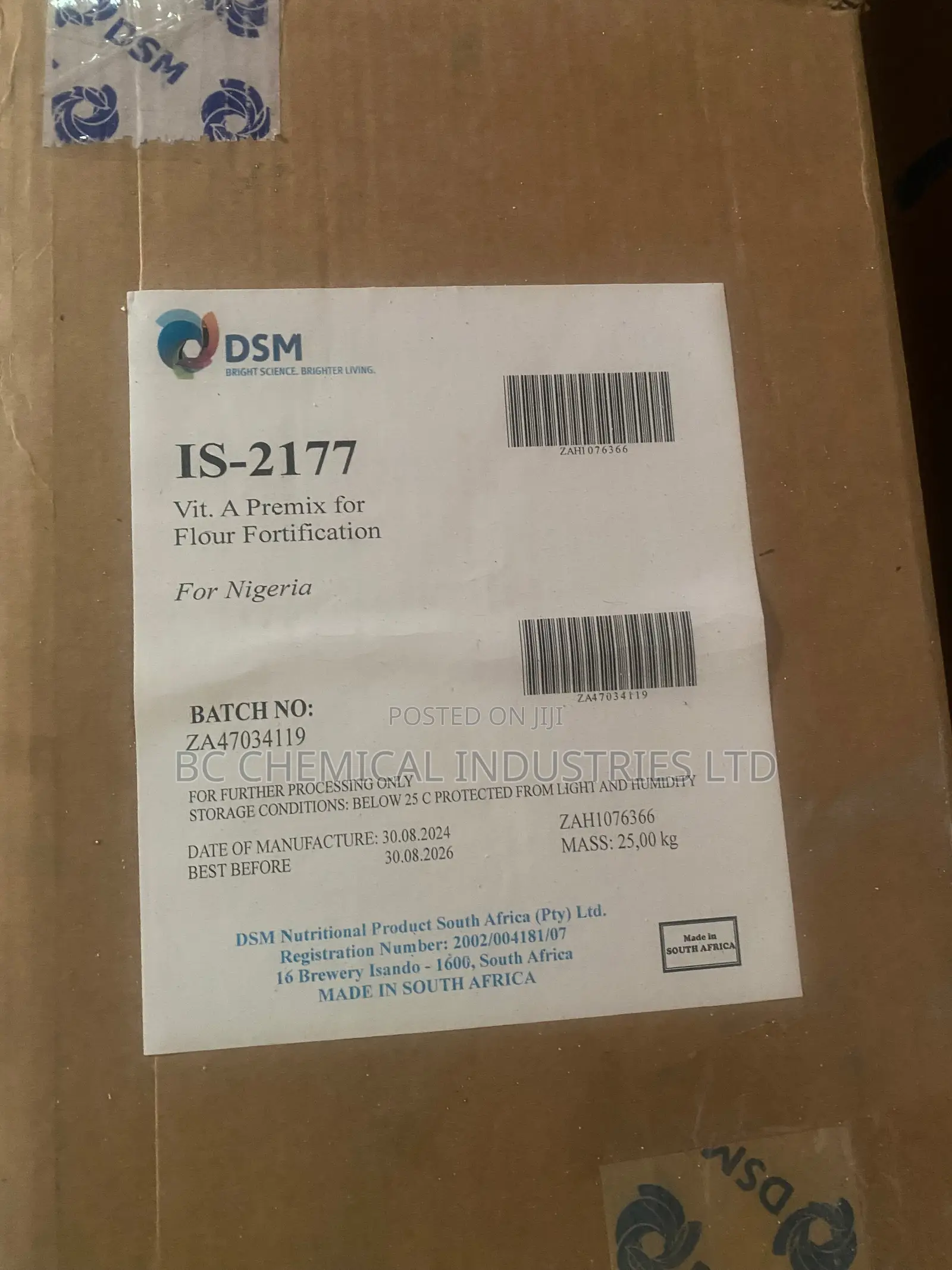 Vitamin a Premix for Flour Fortification