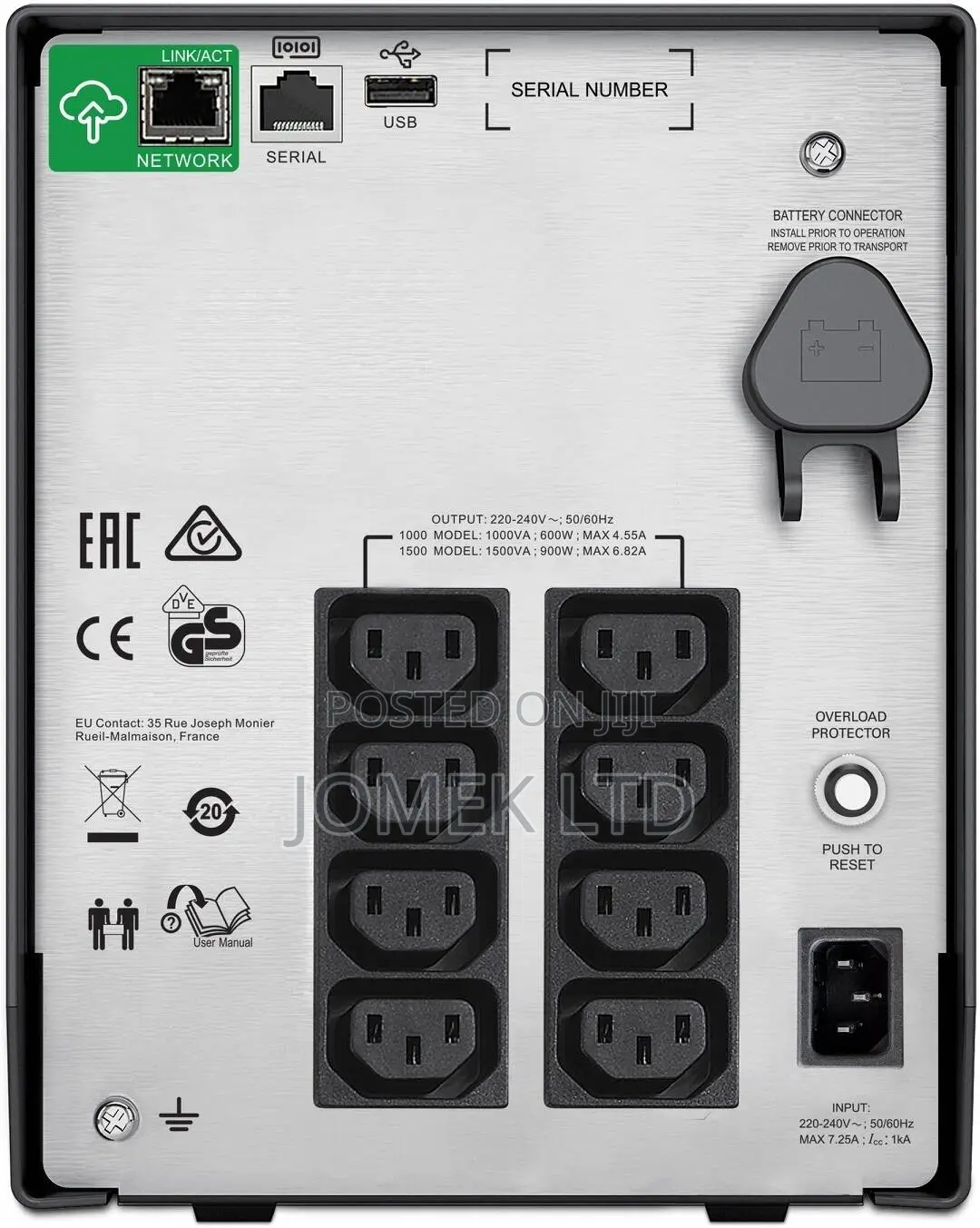 Apc Smart-Ups Online C1500va LCD 230v With Smartconnect