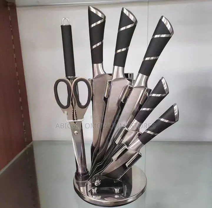 Quality Kitchen Knife Set With Rotating Stand