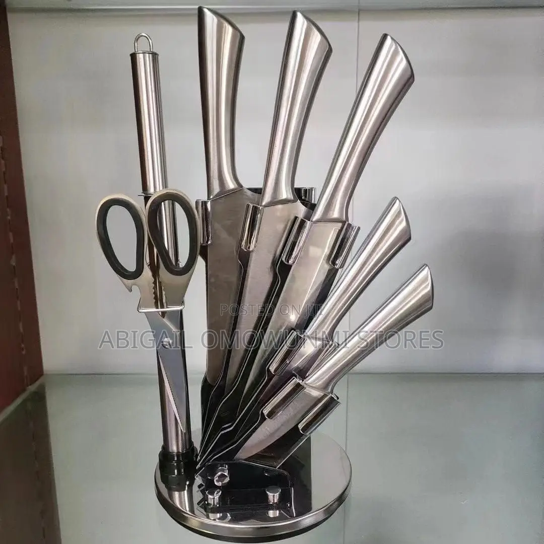 Quality Kitchen Knife Set With Rotating Stand