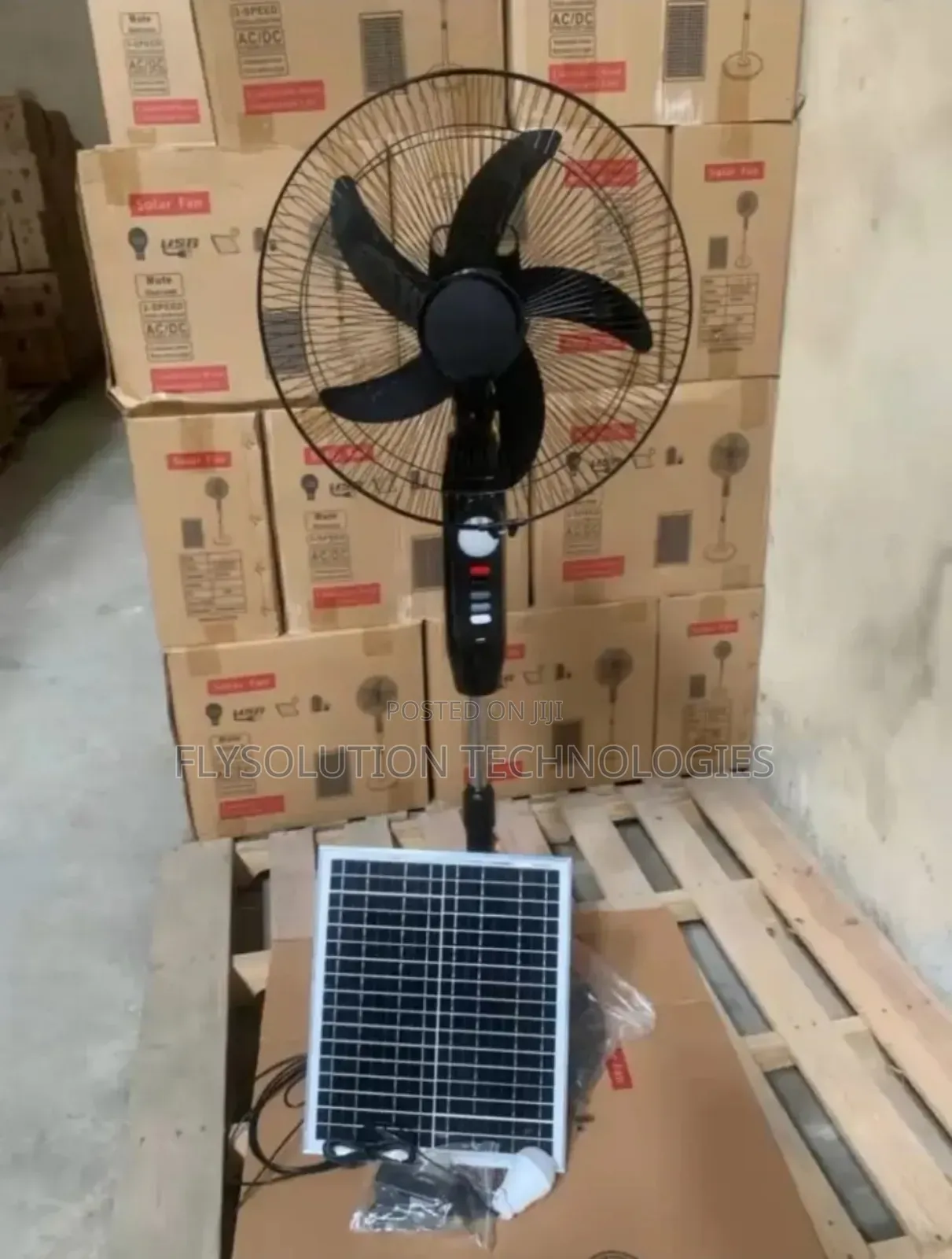 16 Solar Dc Rechargeable Fan With Solar Panel Bulbs