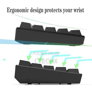 Rechargeable Wireless Mechanical Keyboard Led Backlit 61 Key