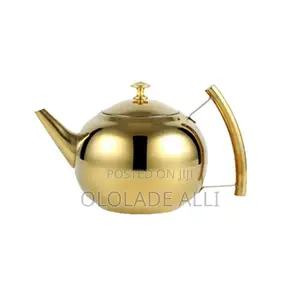 2 Liters Stainless Steel Gold Coffee Teapot With Strainer