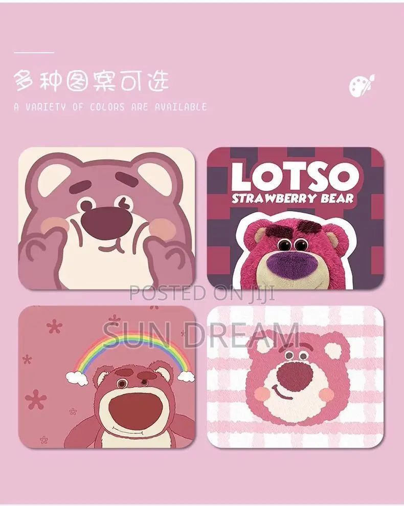 Cartoon Pink Mouse Pad Girl Mouse Pad