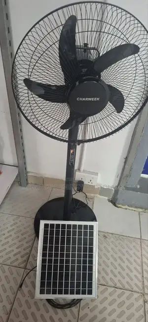 Charweek Solar Rechargeable Standing Fan