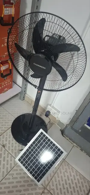 Solar Rechargeable Standing Fan - Charweek*