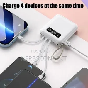 10000mah Powerbank With 4built in Cable's-in-One