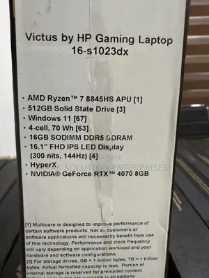 Photo - New Laptop HP Victus 16 16GB AMD Ryzen 7 SSD 512GB