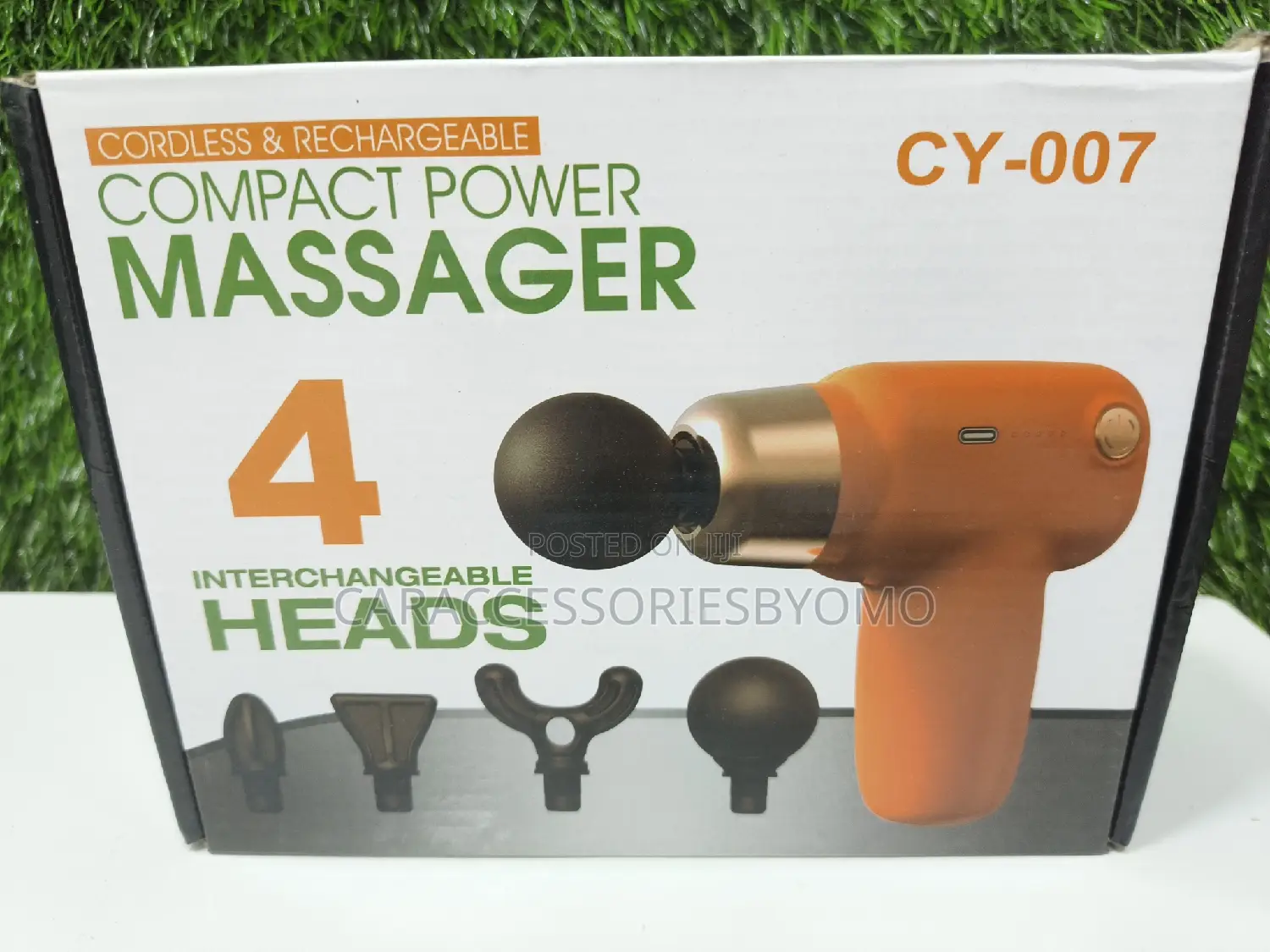 Compact Power Massage Gun With4 Interchangeable Heads-cy-007