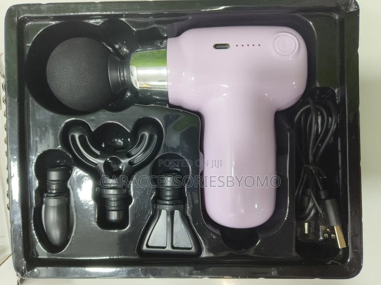 Compact Power Massage Gun With4 Interchangeable Heads-cy-007