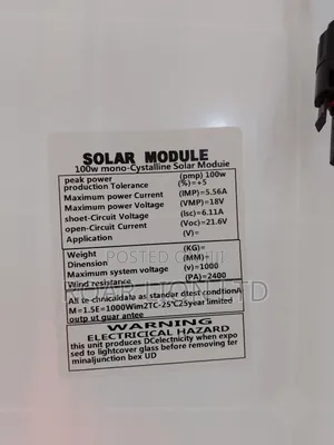 100w Mono Solar Modules Panel 18cells