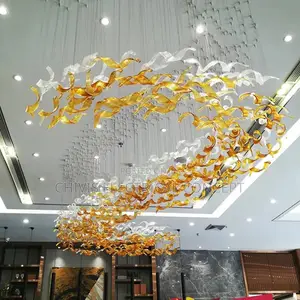 Hotel Lobby Luxury Decorative Crystal Chandelier Exhibition