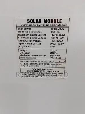 200w Mono Solar Module Panels 39cells