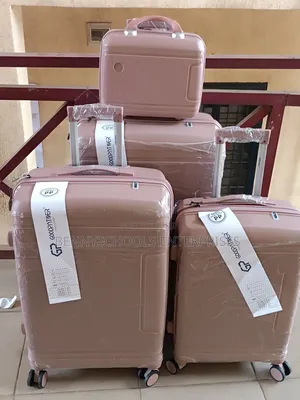 Set 4 Nude Gp Unbreakable Rubber Luggage Boxes Wit Antitheft
