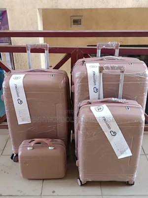 Set 4 Nude Gp Unbreakable Rubber Luggage Boxes Wit Antitheft