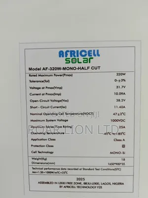320w Africell Solar 60cells