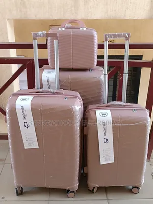 Peach Gp Set of 4 Unbreakable Rubber Luggage Boxes Antitheft