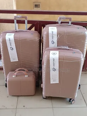 Peach Gp Set of 4 Unbreakable Rubber Luggage Boxes Antitheft