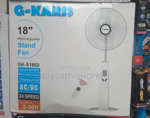 G-Kamis Surker T an Er 18" Rechargeable Stand Fan