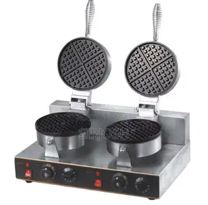 Industrial Double Round Waffle Maker