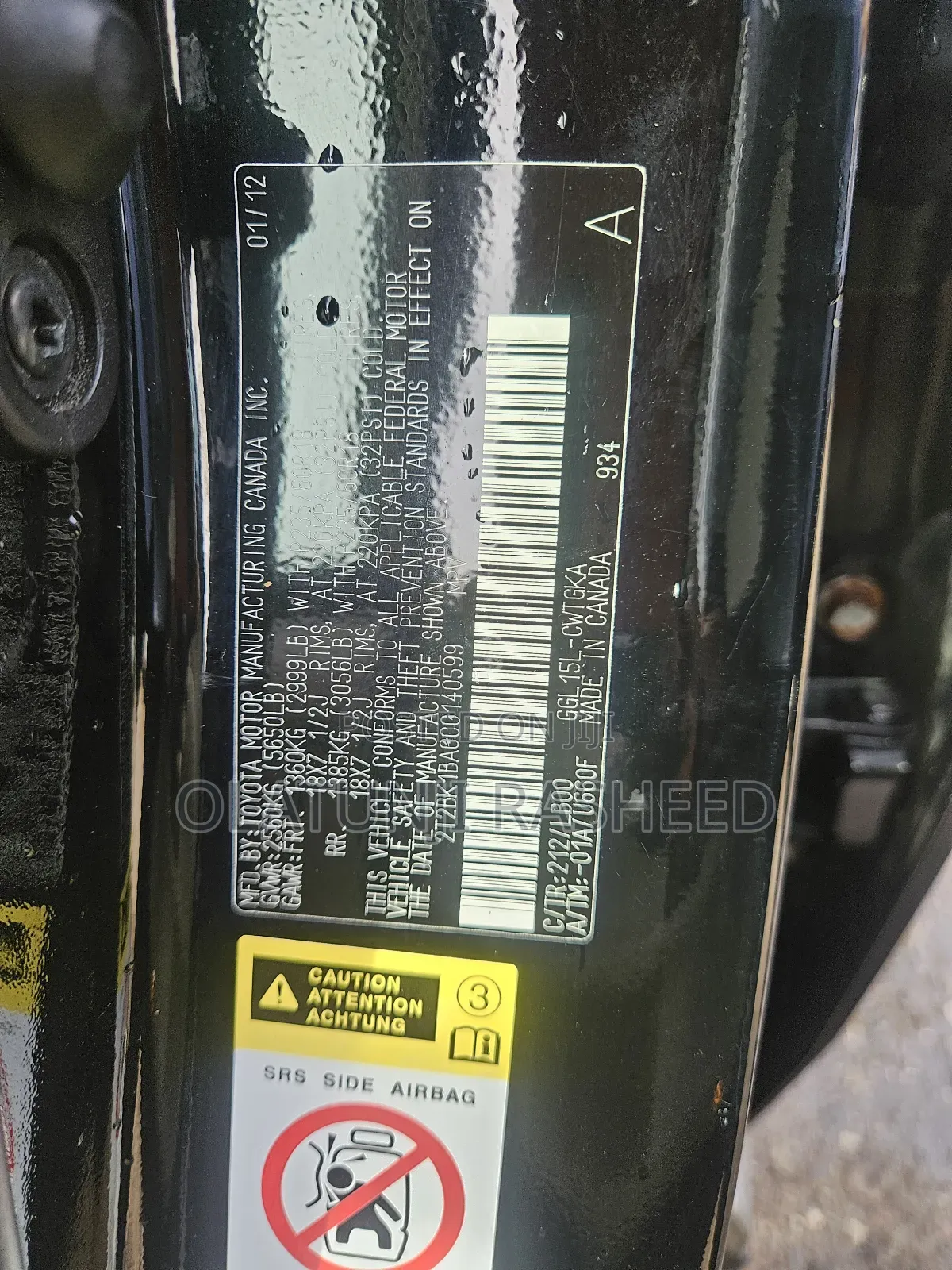 Lexus RX 350 2012 Black