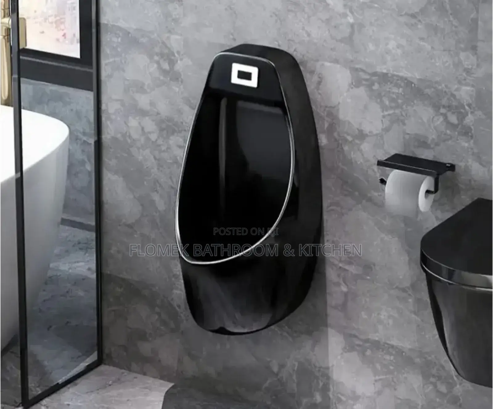 Matte Black Matte Sensor Urinal