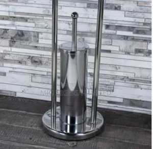 All in One Free Stand Toilet Brush,Stand Tissue Holder,Brush
