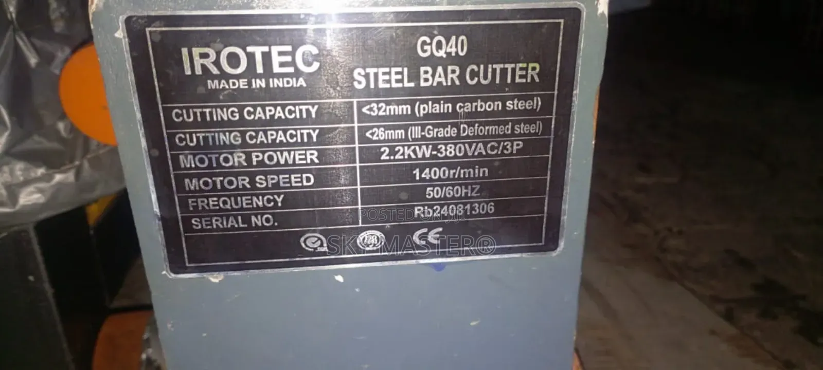 40mm Steel Bar Cutter