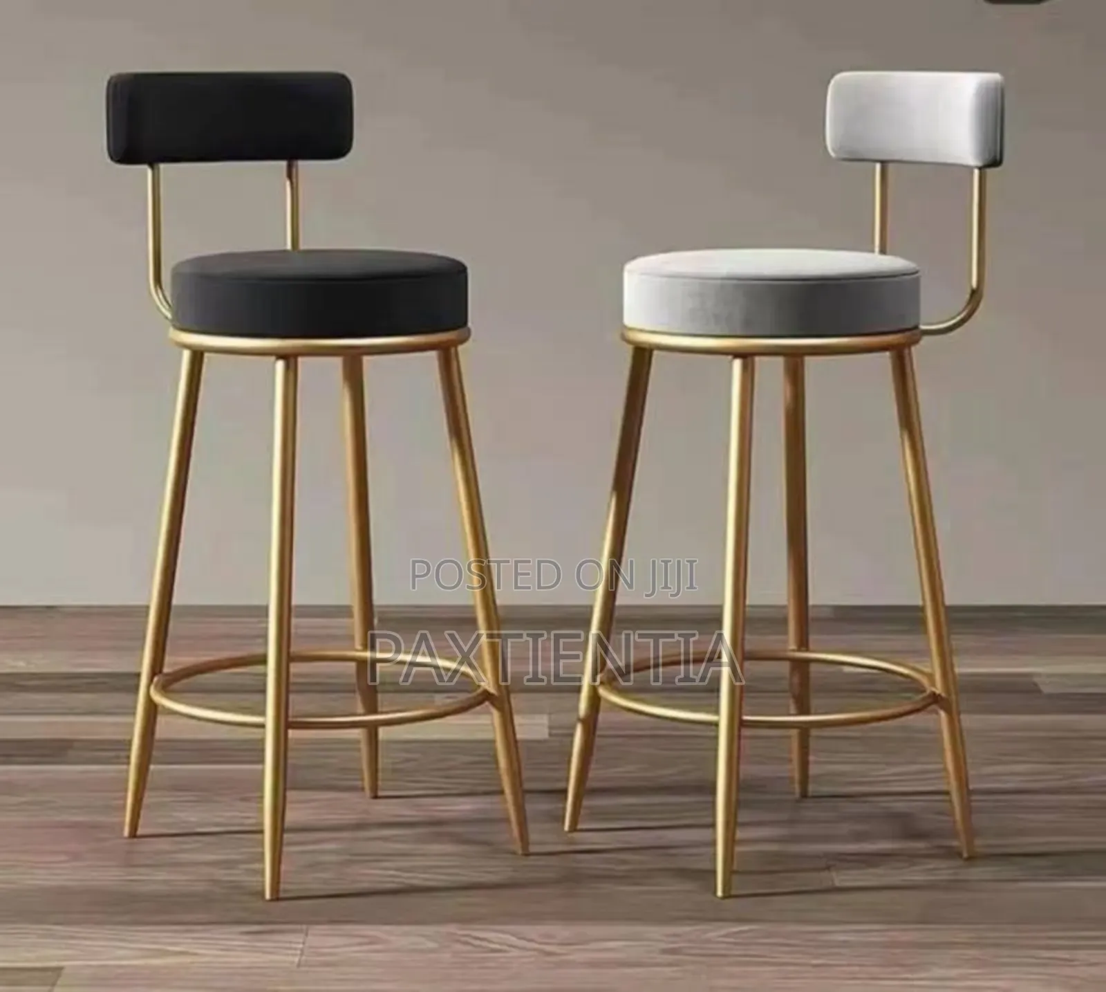 Gold Pleated Bar Stools