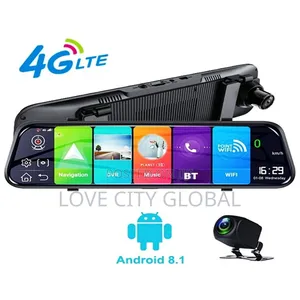 Photo - 4g Android Os 10" 2ch Car Dvr Dual Lens Dashcam Bt Wifi Gps.
