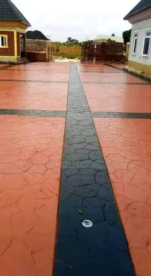 Completed Stamped Concrete Flooring