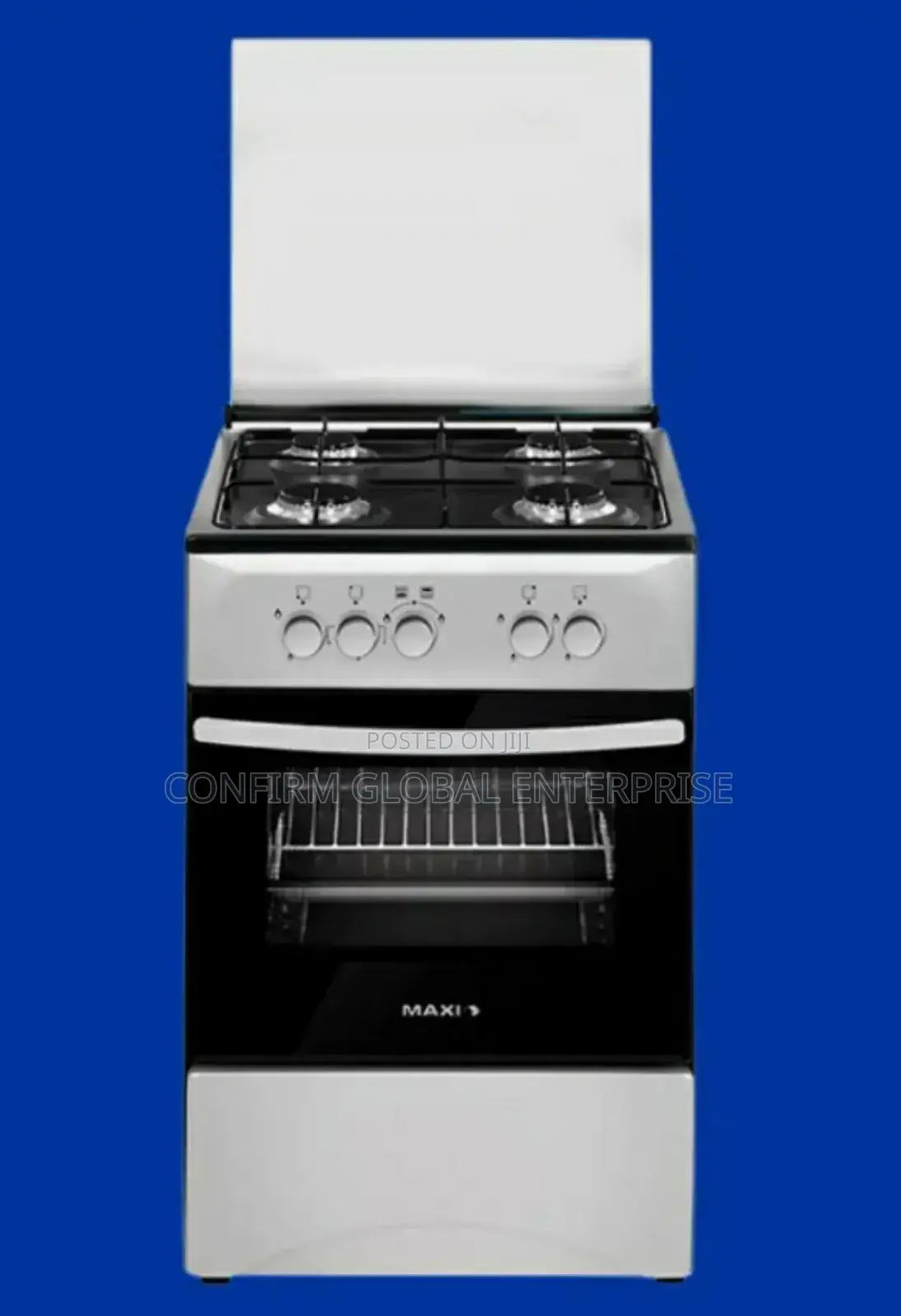 Maxi Gas Cooker 50x50 Cm (4) Burners Black Grey (Basic)