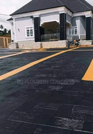 Mint Stamped Concrete Flooring