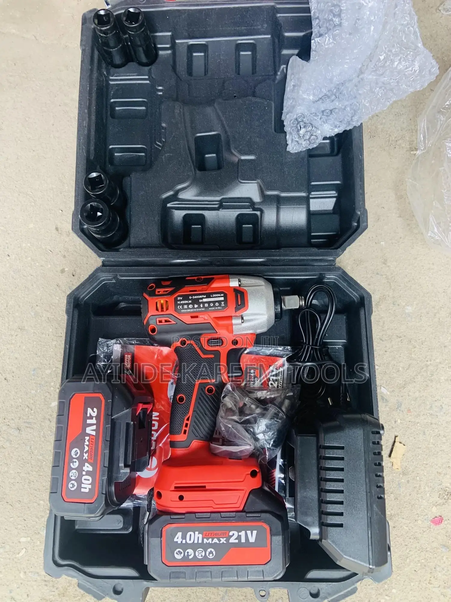 Cordless Impact Wrench Machine 21v