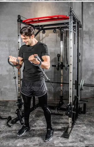 Commercial Squat Rack With Smith Machine Cable Crossover