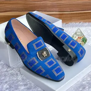 Exclusive Versace Blue Color Luxury Shoe