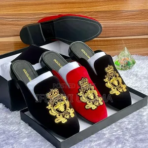 Exclusive Red Color, Black Color Suede Half Shoe