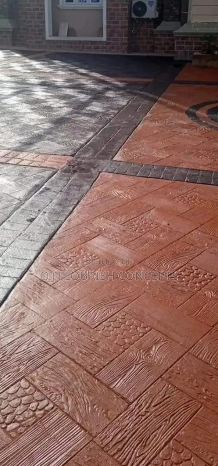 Sport on Stamped Concrete Flooring