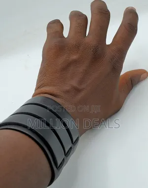 Photo - Luxury Black Leather Ski Men's Bracelet