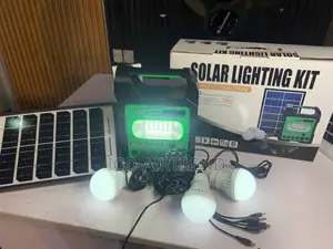 Mw12 Portable Rechargeable Solar Light Kit Bulbs +Mp3 Player