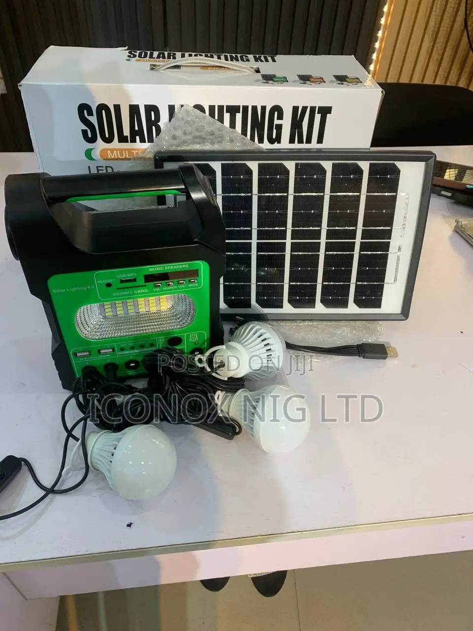 Chargeable Solar Light Kit+ Mp3 Player,Bulb Light,5v Charger