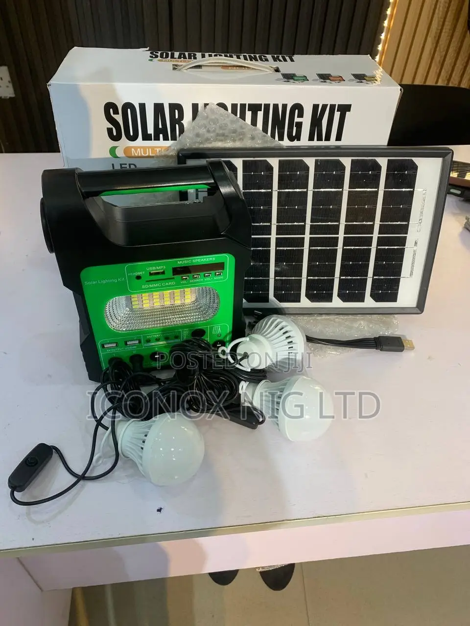 Chargeable Solar Light Kit+ Mp3 Player,Bulb Light,5v Charger