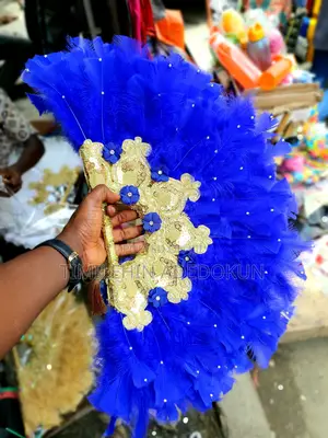 African Feather Hand Fan