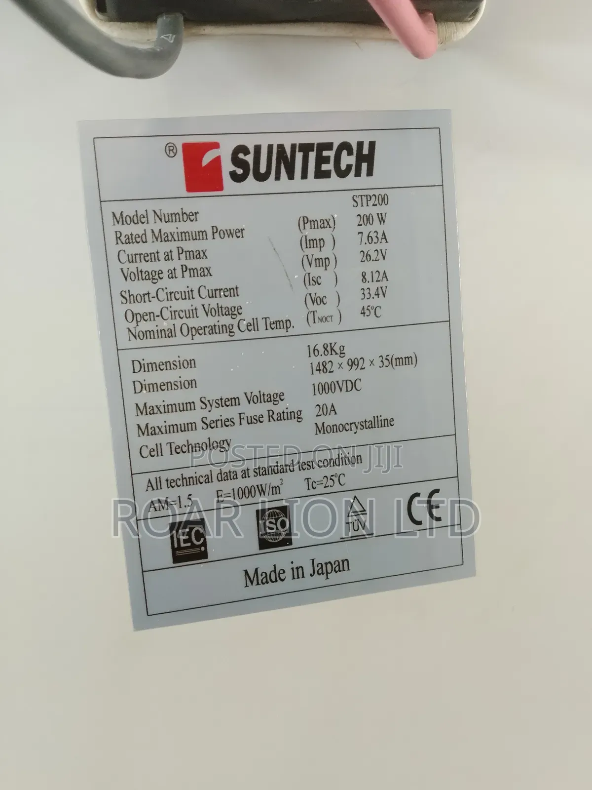 200w Suntech Solar Panels 72cells