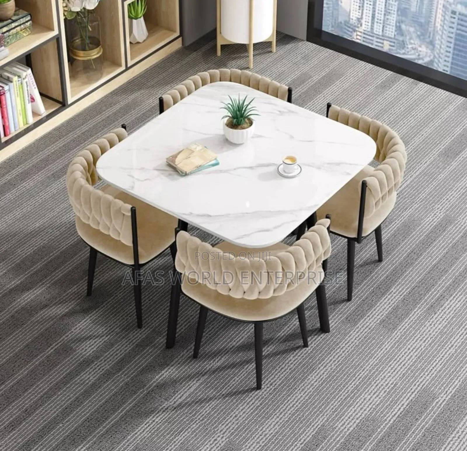 Colorful Dinning Table With 4 Chairs