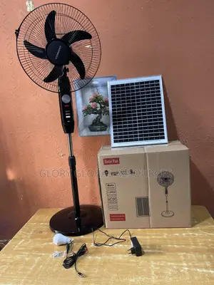 16inches Electric / Solar Rechargeable Fan + Extra Bulb